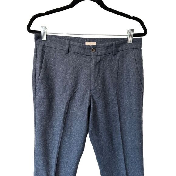 Apolis Global Citizen Dark Blue Chino Pants Size 30 Wool Blend - Picture 2 of 11